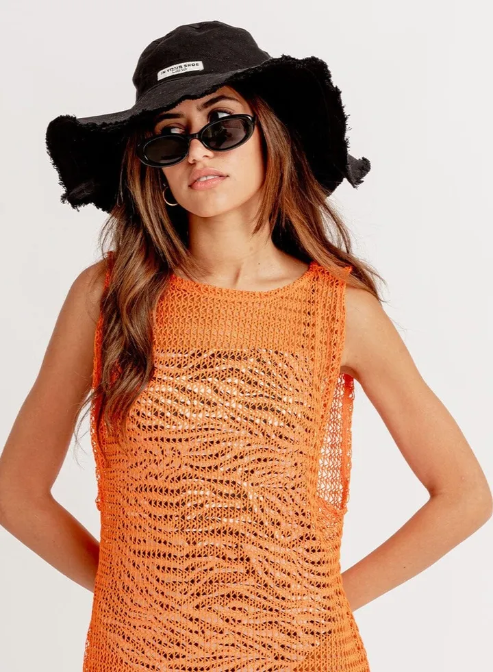 Black Floppy Hat