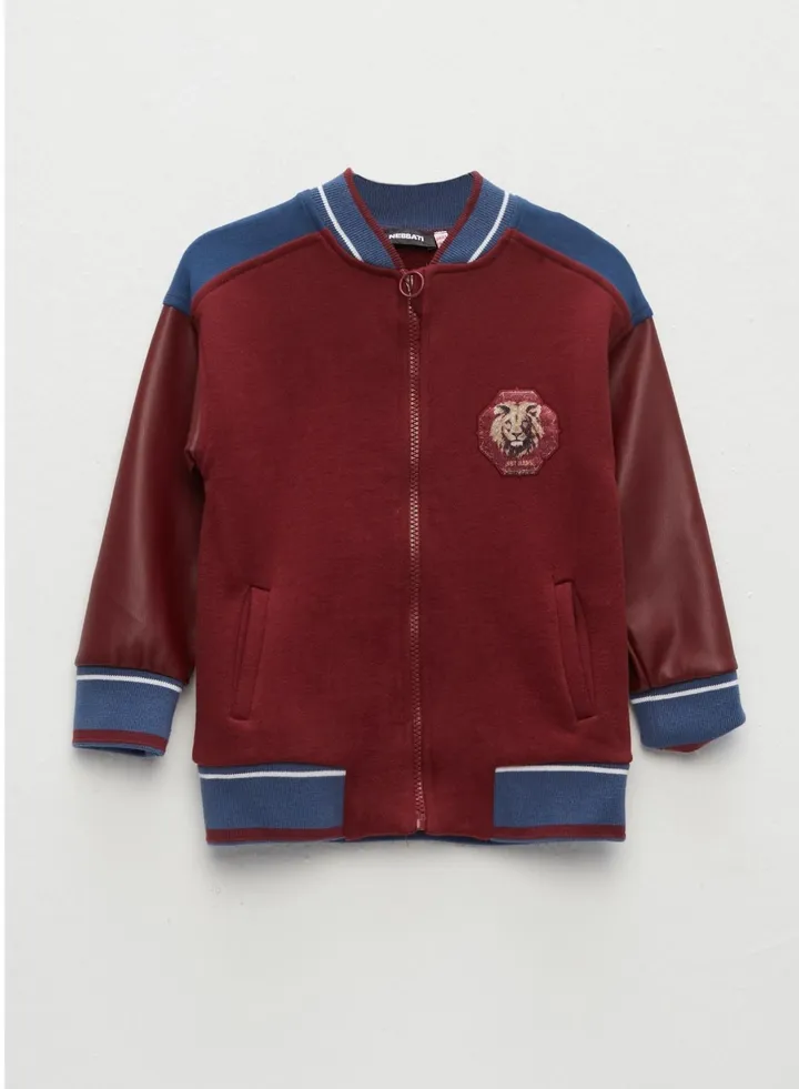 Boy Claret Red Tracksuit Top 