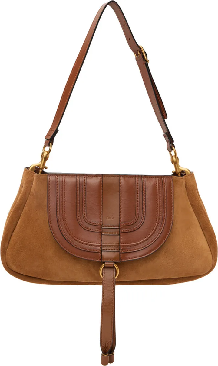 Chloé Brown Marcie Clutch Shoulder Bag