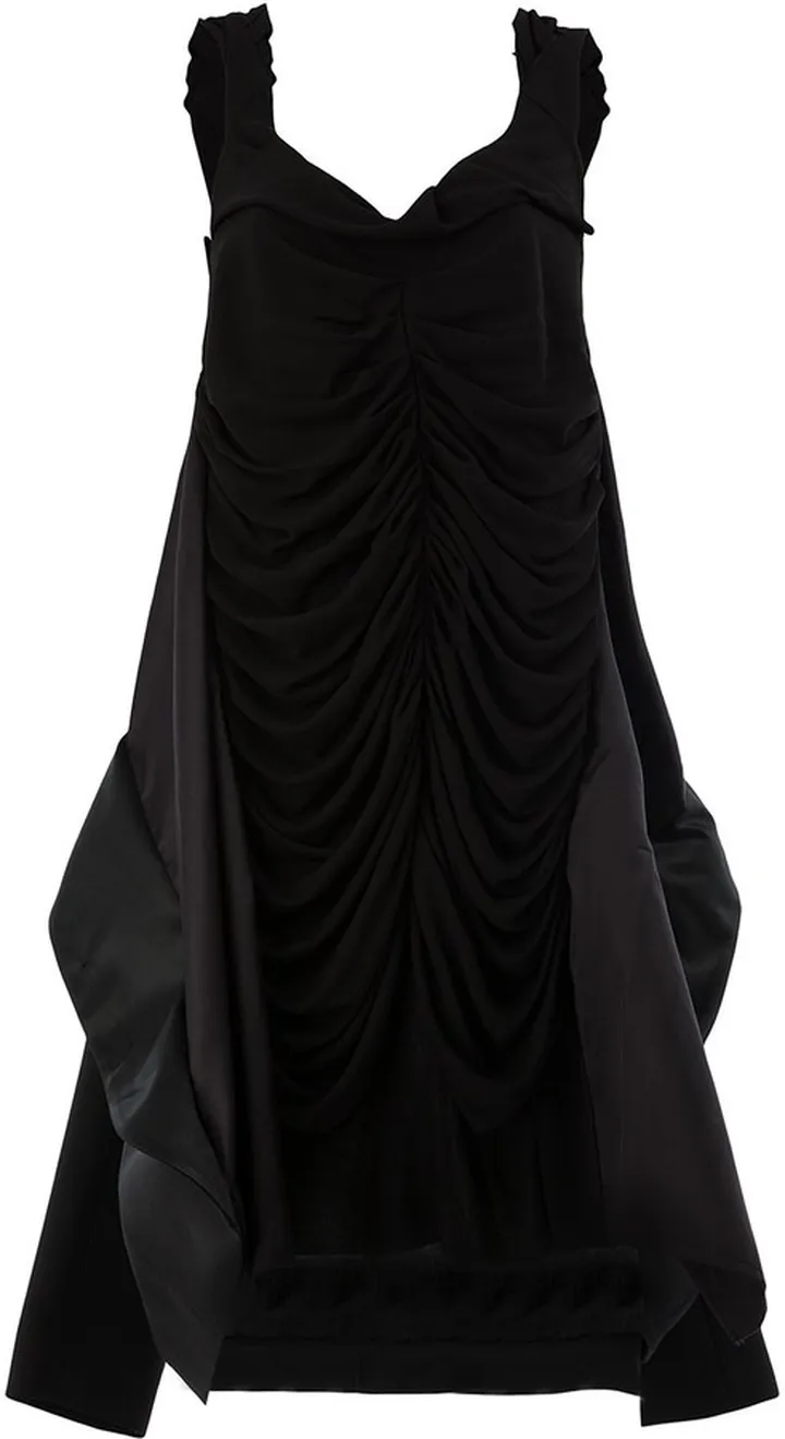 Ruched Asymmetrical Hem Dress