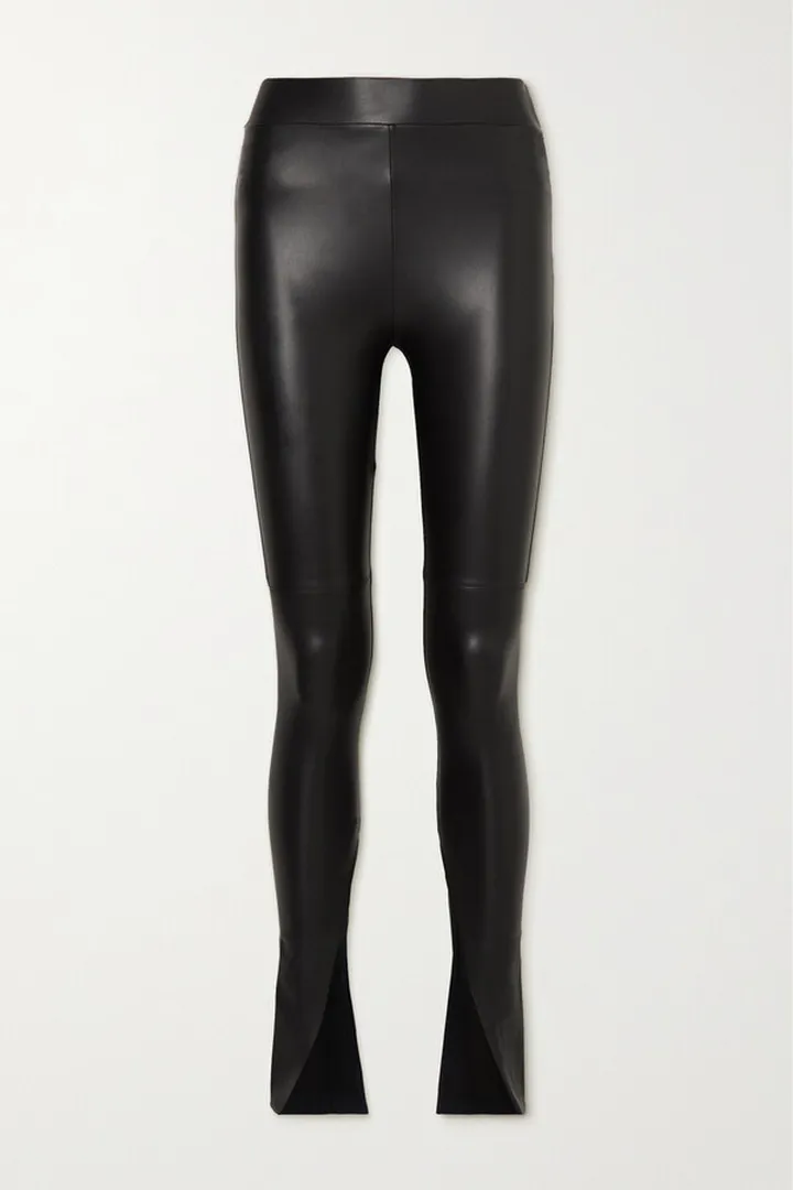 Alix NYC - Carlisle Vegan Leather Slim-leg Pants - Black