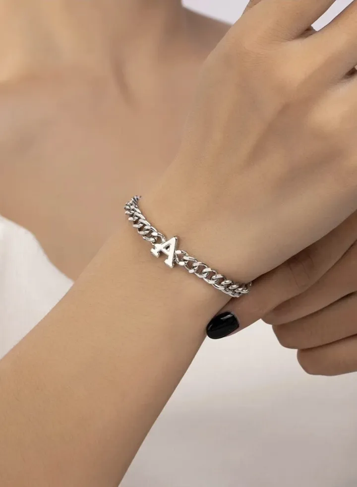 Simplified Stainless Steel Letter Design Bracelet, New Releases
