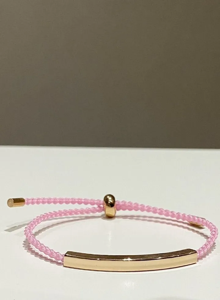 Fashionable unisex adjustable rope bracelet