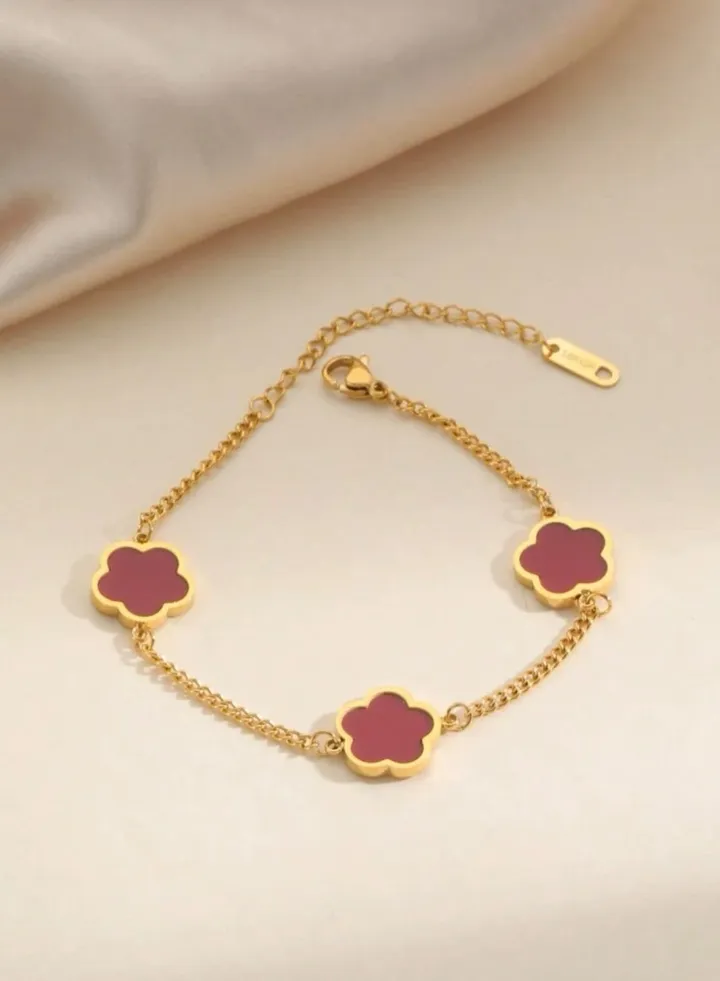 Elegant Gold Plated Stainless Steel Bracelet For Women