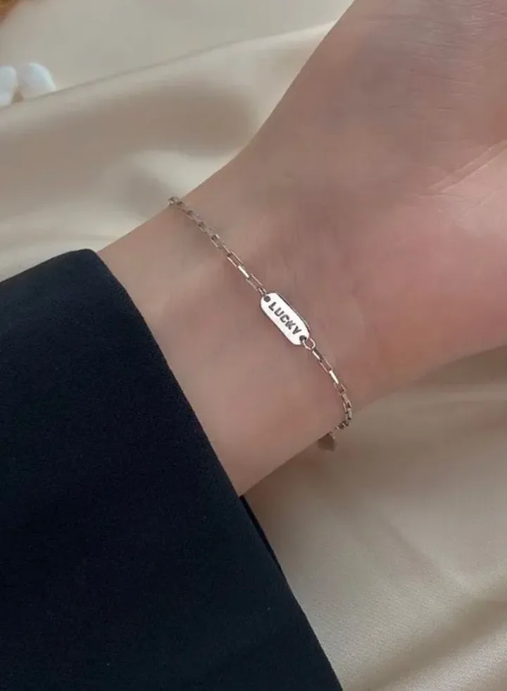 Silver color bracelet modern shape