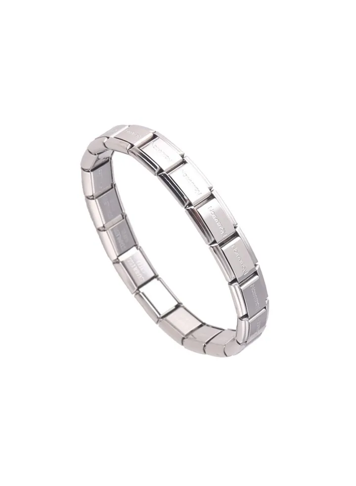 Fashion Geometric Stainless Steel Bracelet Low Sensitivity Unisex Silver Streamlined Watch Chain Stainless Steel Jewelry Bracelet