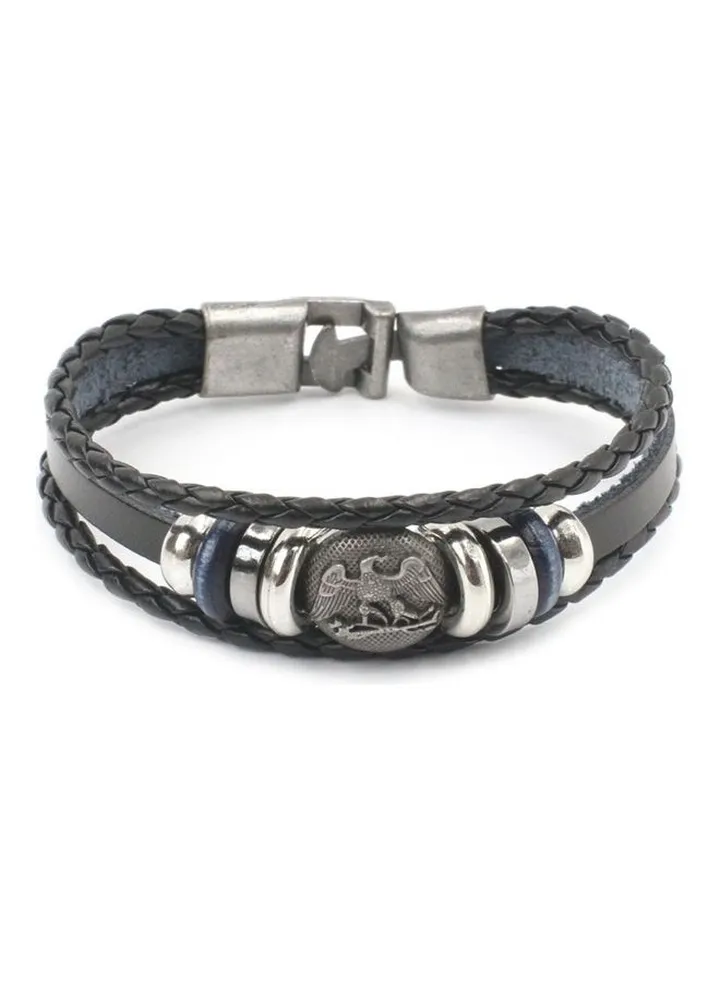 Eagle Designed Leather Bracelet
