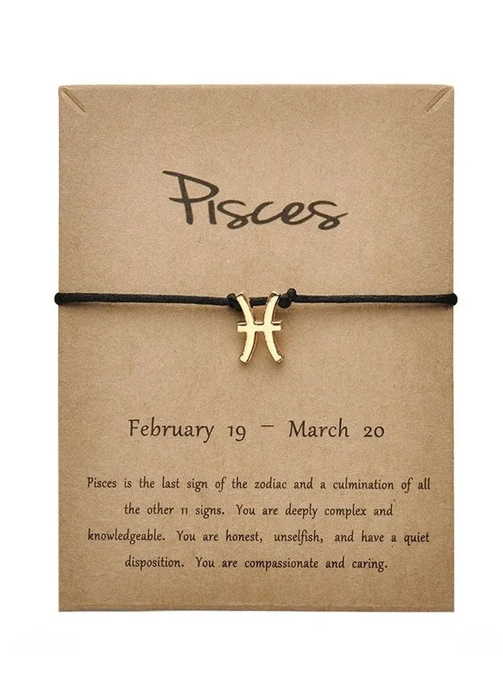 Pisces Zodiac Woven Rope Bracelet