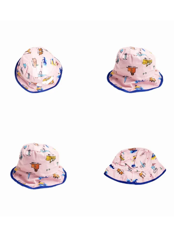 souvenir hat for kids light pink