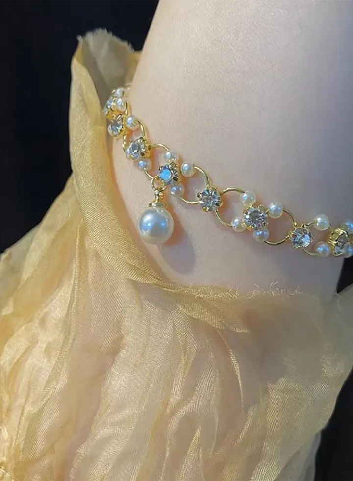 Faux Pearl Embellished Bracelet