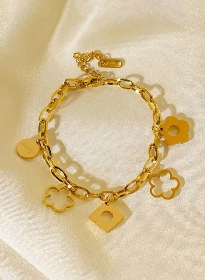 18k Gold Plated Stainless Steel Bracelet