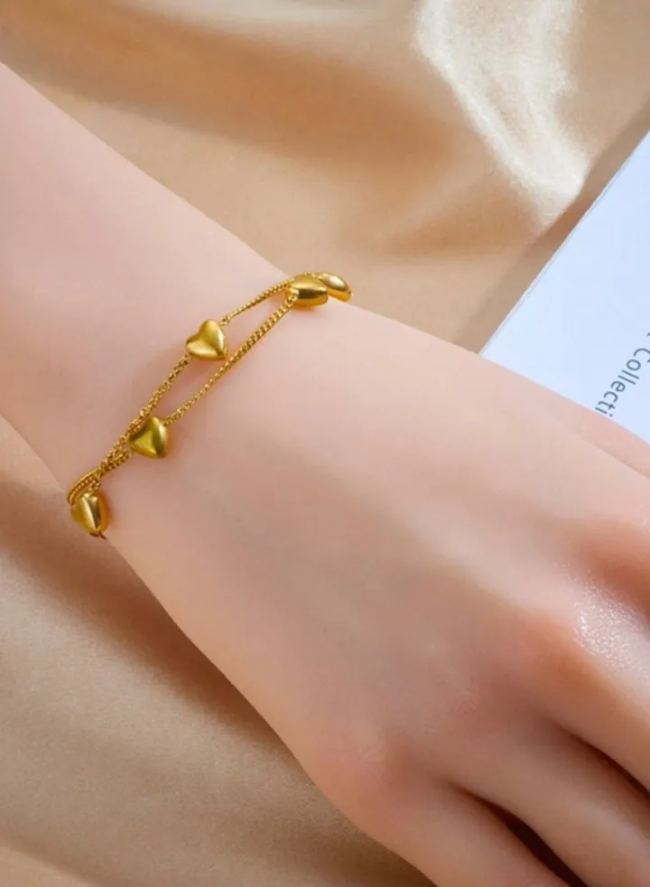18k Gold Plated Stainless Steel Bracelet For Women