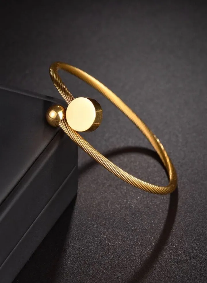 18k Gold Plated Stainless Steel Bracelet For Women