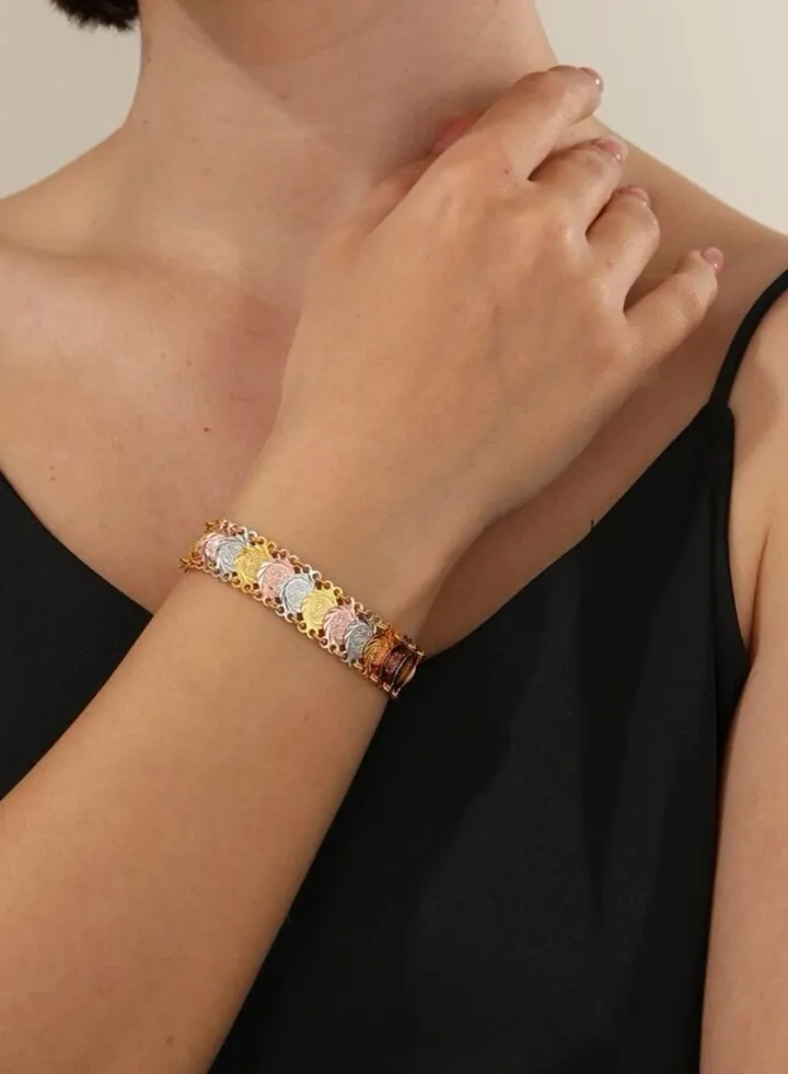 18k Gold Plated Multicolour Bracelet For Women