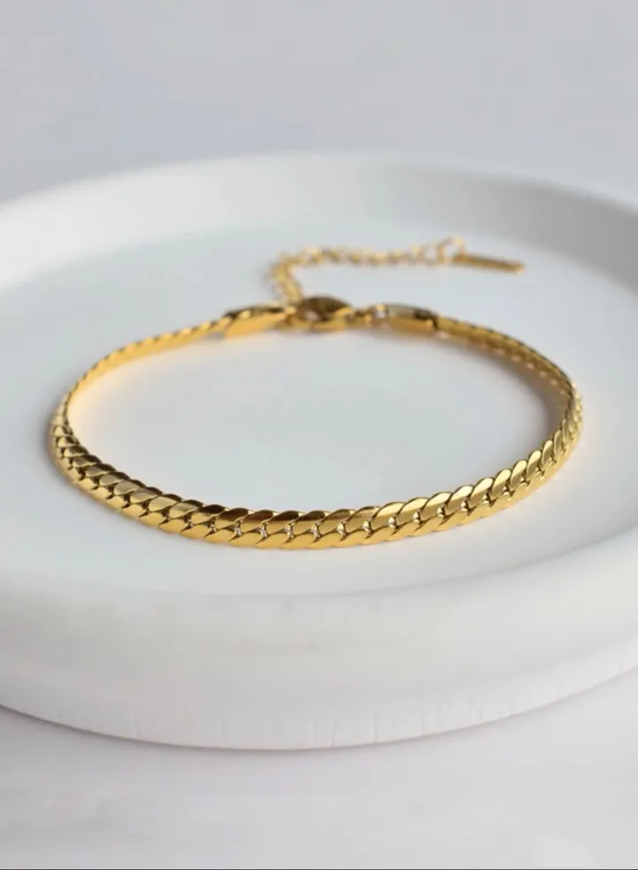 18k Gold Plated Stainless Steel Bracelet