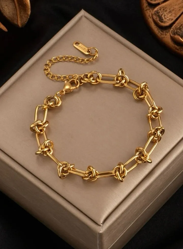 18k Gold Plated Stainless Steel Bracelet For Women
