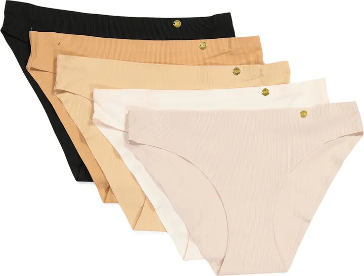 5pk Ribbed Bikinis