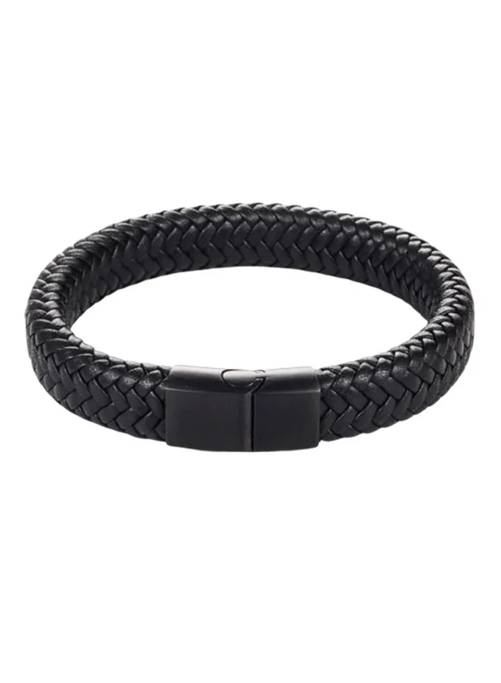 Titanium Leather Bracelet