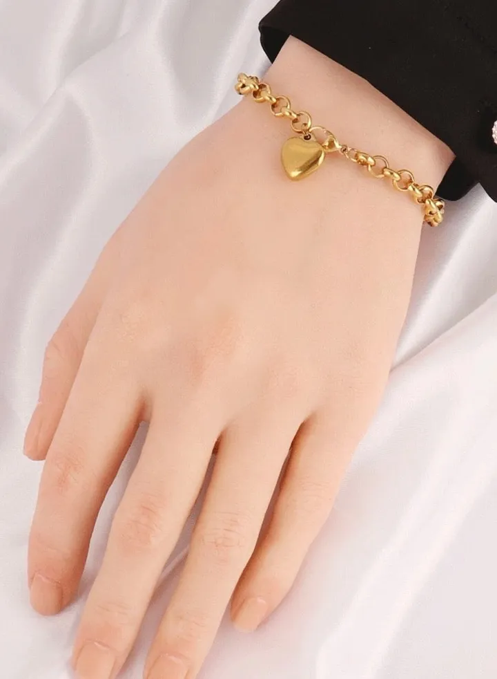 18k Gold Plated Stainless Steel Bracelet For Women