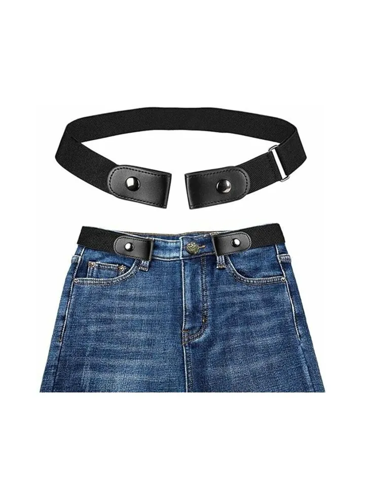 No Buckle Stretch Belt, Women/Men Comfortable Elastic Waist Belt for Jeans Pants