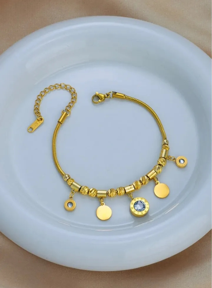 Trendy Stainless Steel Gold Plated Bracelet For Women