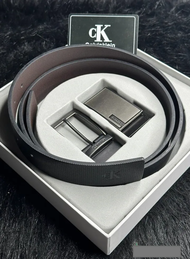 CK Duble Face Bilt with Two Buckle for Men