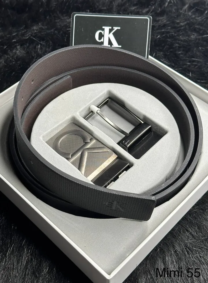CK Duble Face Bilt with Two Buckle for Men