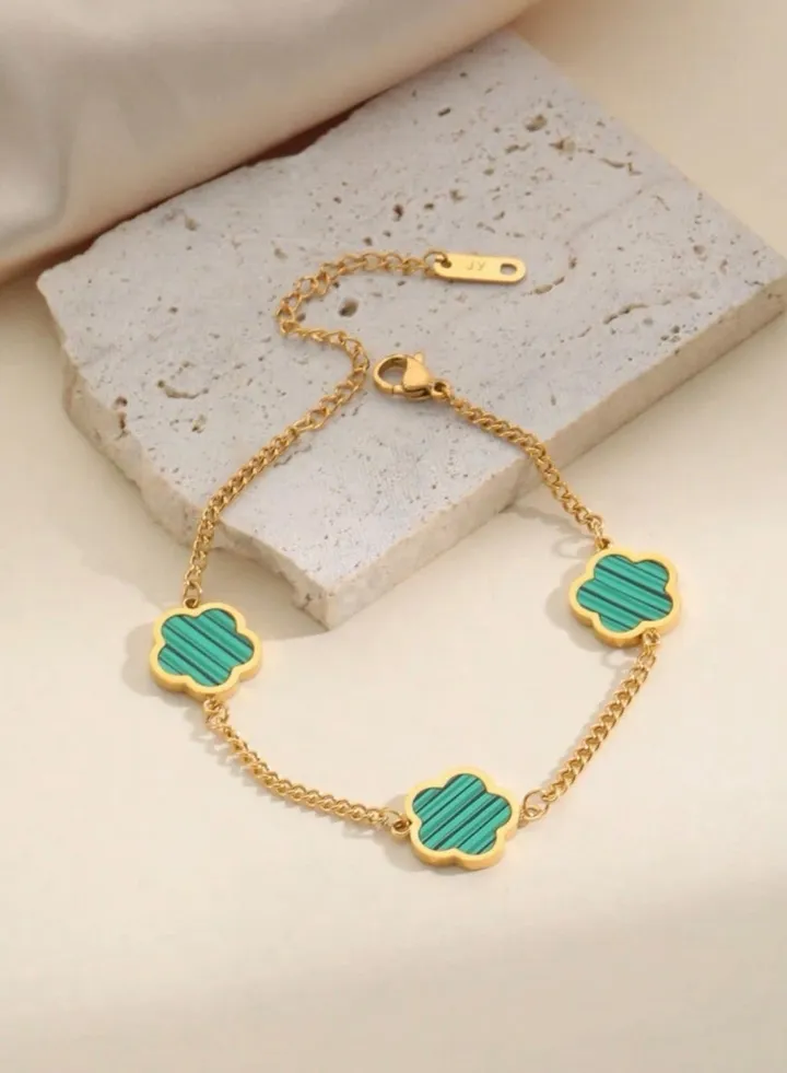 Elegant Gold Plated Stainless Steel Bracelet For Women
