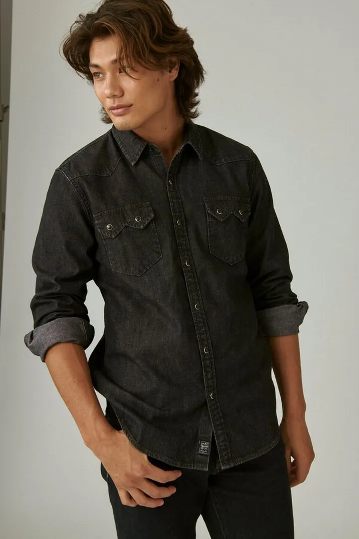 Sawtooth Denim Western Shirt