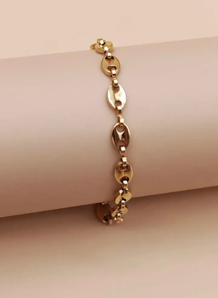 18k Gold Plated Stainless Steel Bracelet For Women