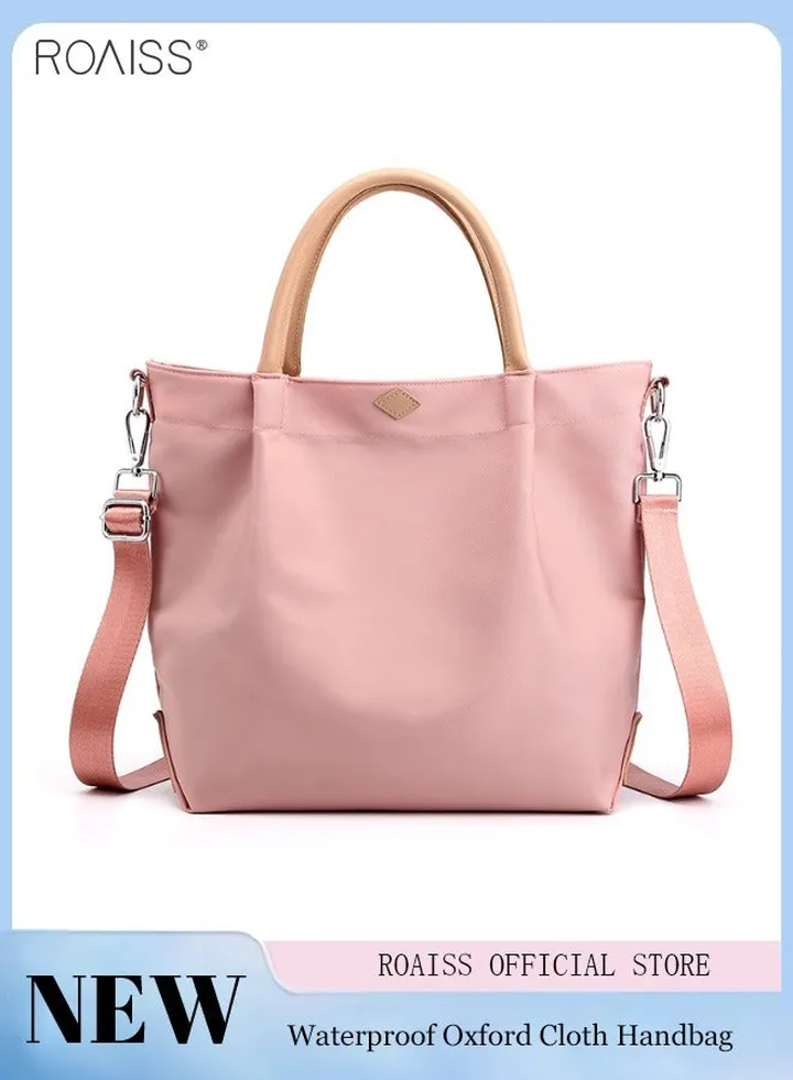 Women's Casual Versatile Nylon Waterproof Tote Bag Large Capacity Detachable And Adjustable Shoulder Bag