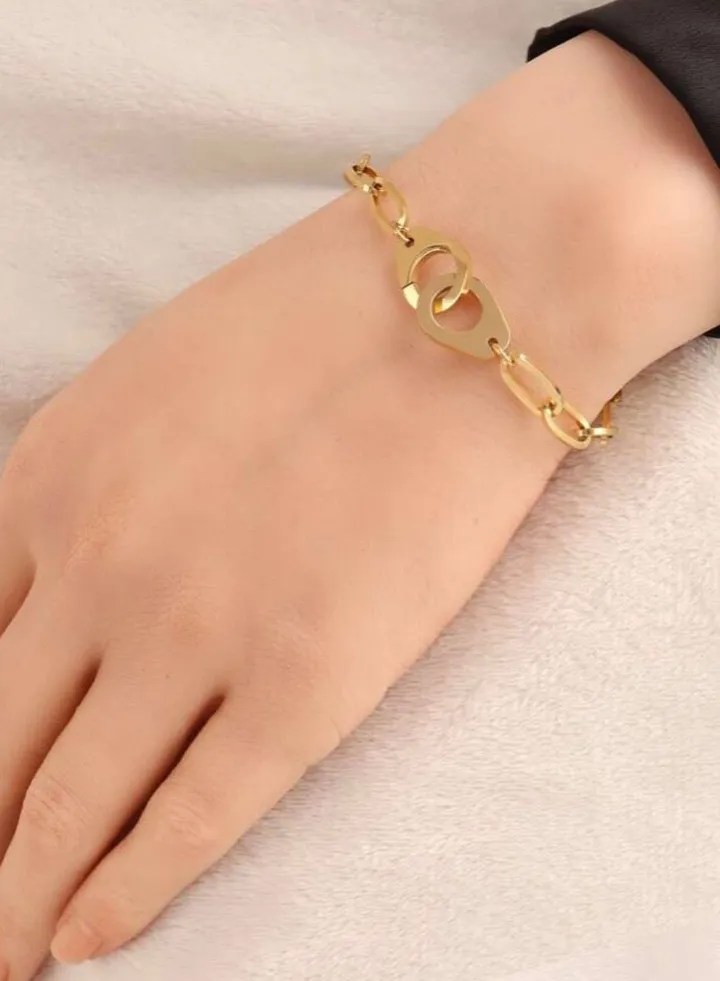 Elegant Gold Plated Stainless Steel Bracelet For Women