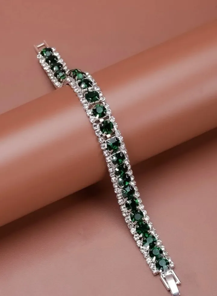 Fashion Green Cubic Zircon Bracelet For Women