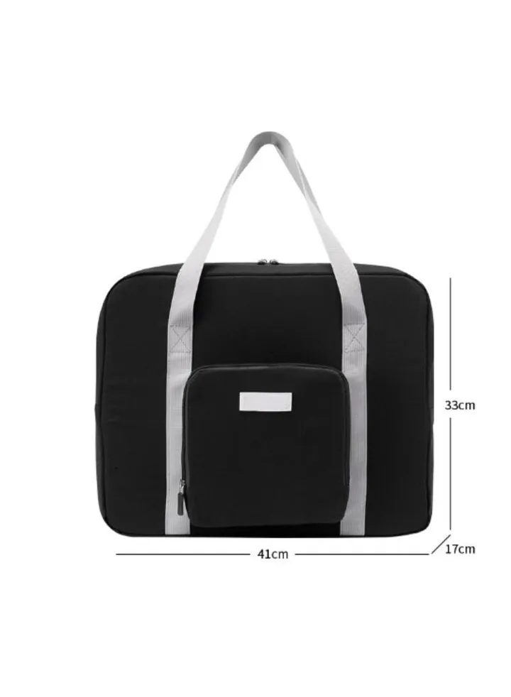 M MIAOYAN Folding travel bag fabric clothing packing luggage bag business travel expandable storage bag black