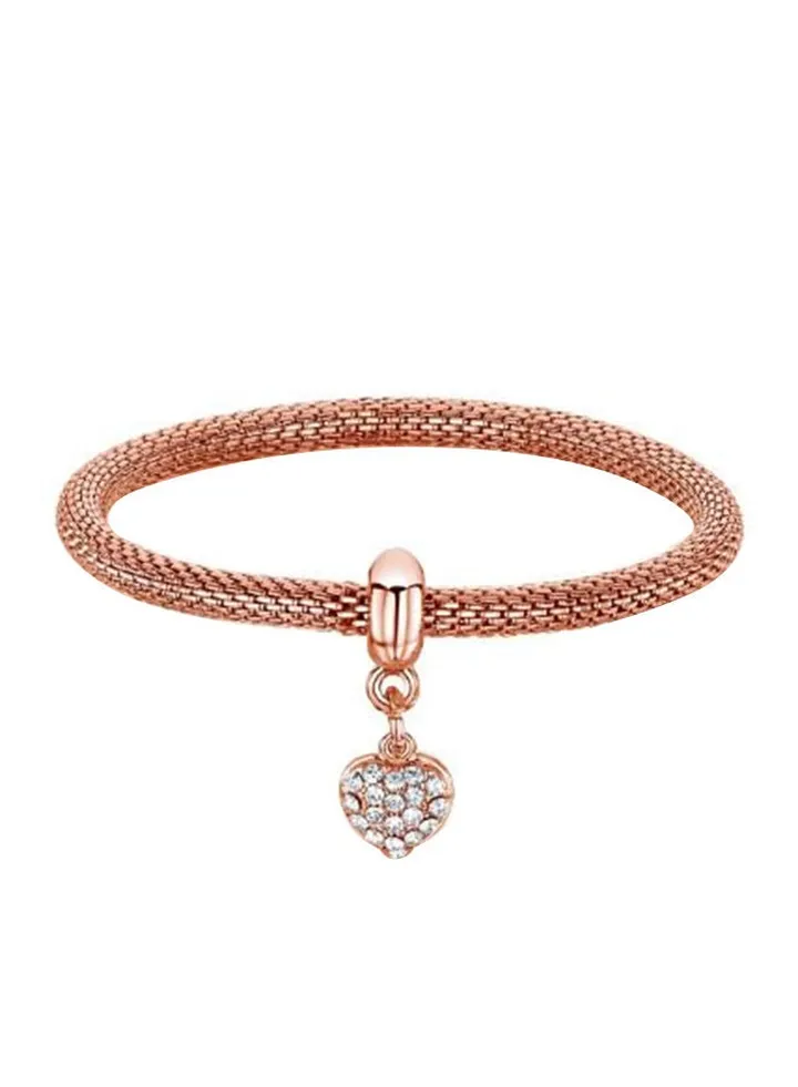 Rose Heart Mesh Bracelet