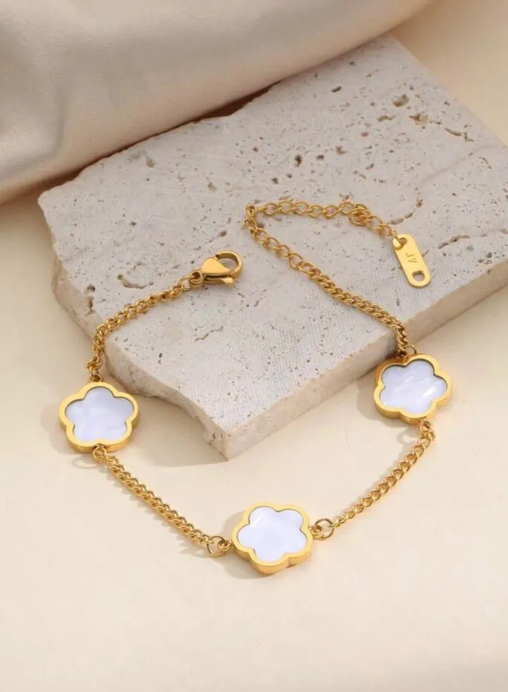 Elegant Gold Plated Stainless Steel Bracelet For Women