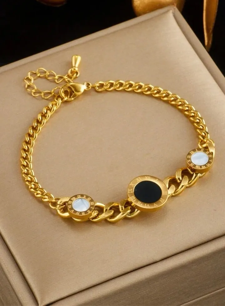 18k Gold Plated Stainless Steel Bracelet For Women