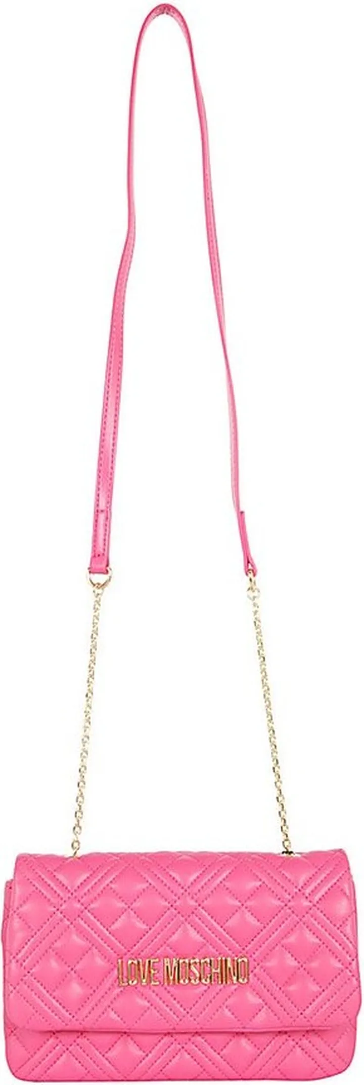 Love Moschino Logo Plaque Quilted Crossbody Bag