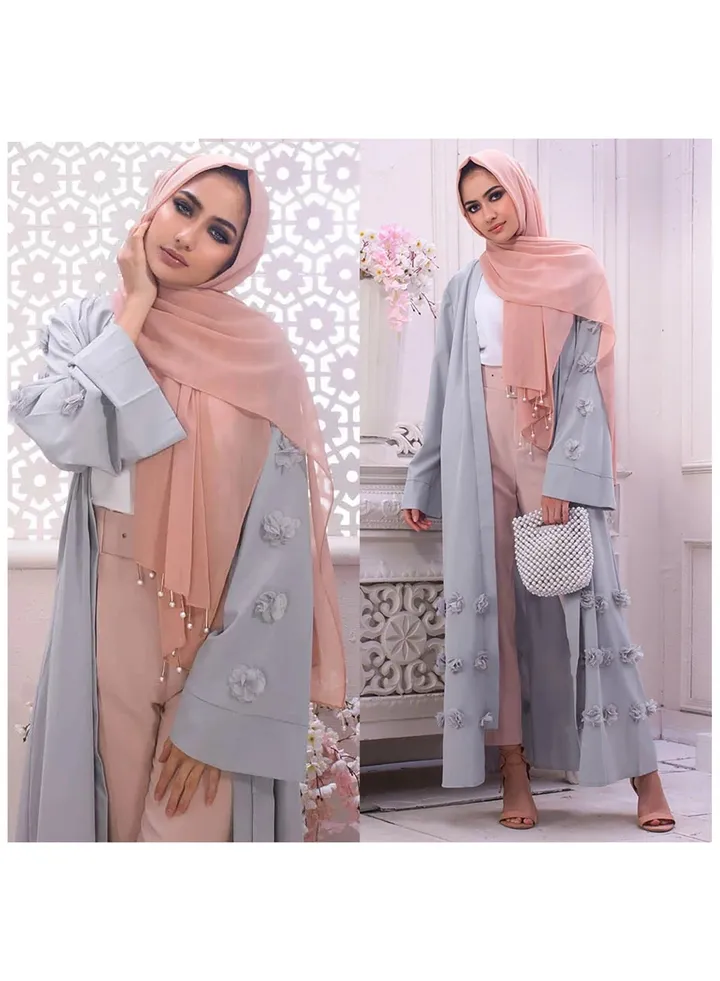 3D floral Muslim long skirt