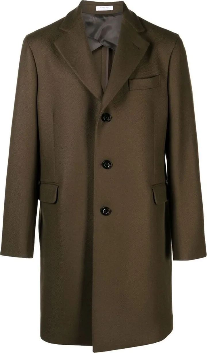 Single-Breasted Wool Coat