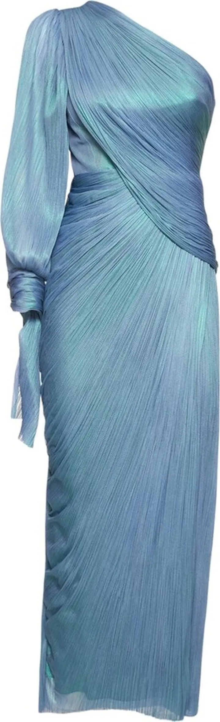 Haven Metallique silk tulle midi dress