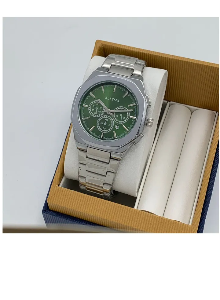Luxury silver watch