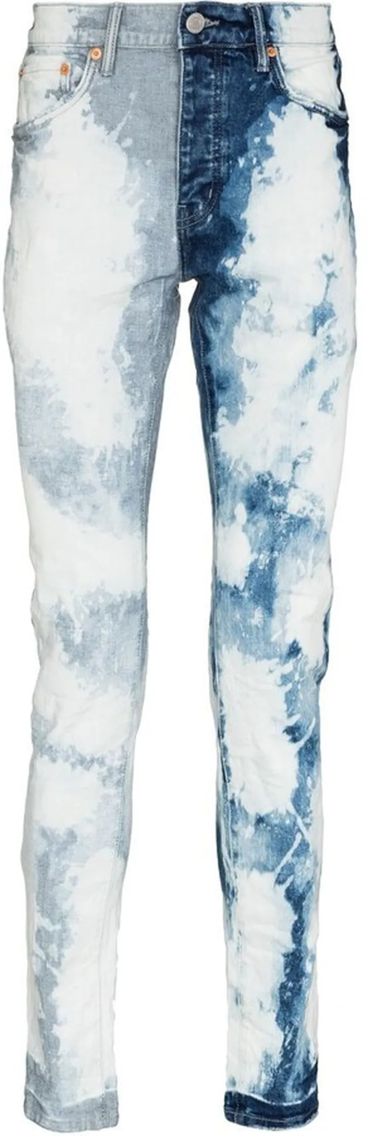 P001 bleach-effect skinny jeans