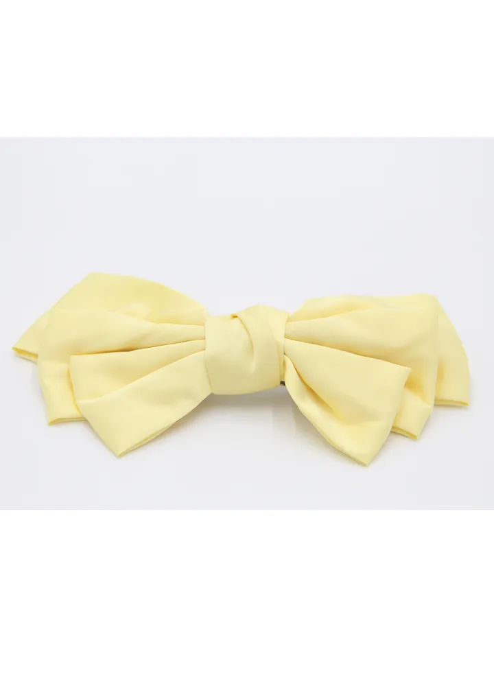 Large Yellow Hair Barrete Bow Hair Clip
