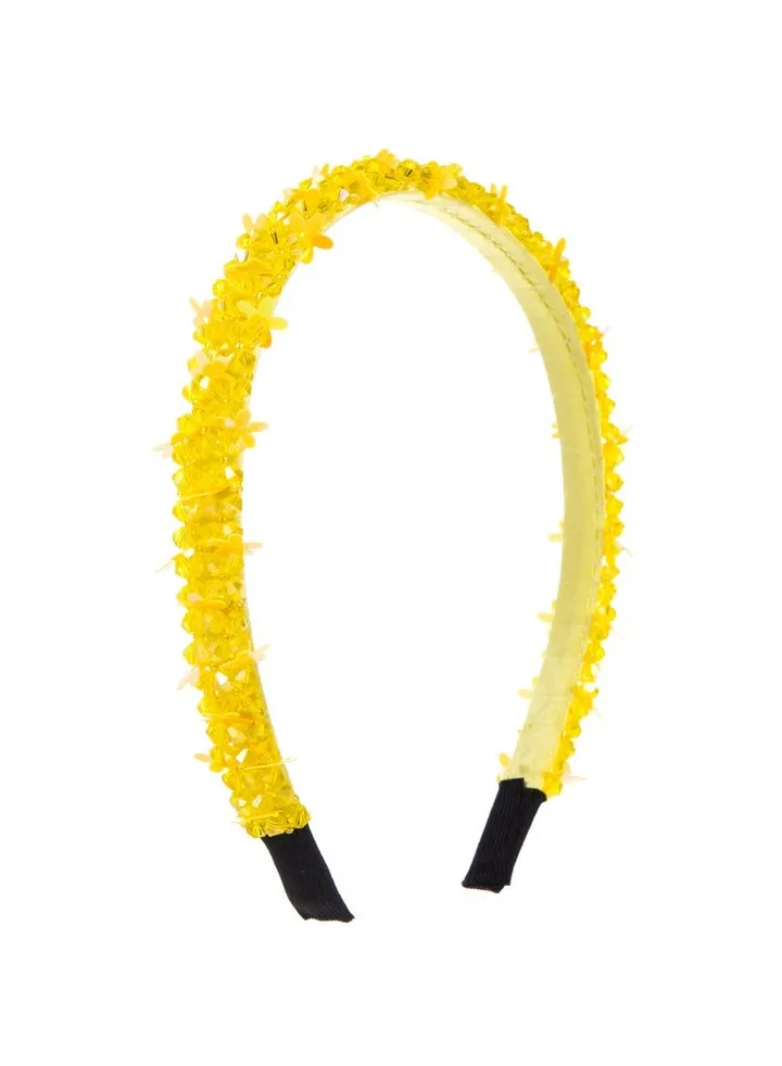 Headband Anna For Girls Butterfly Yellow