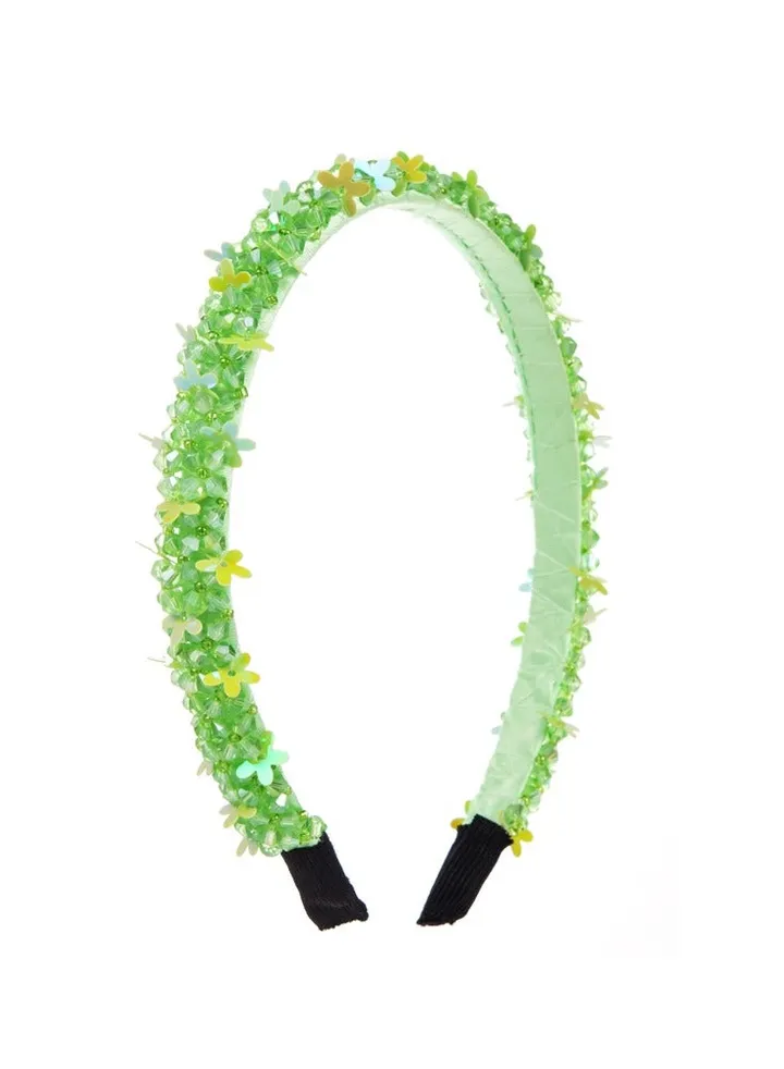 Headband Anna For Girls Butterfly Light Green