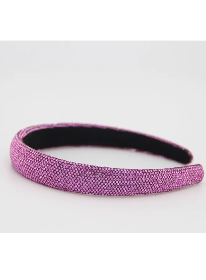 Headband Emelly For Women's and Girls Purple Glittery