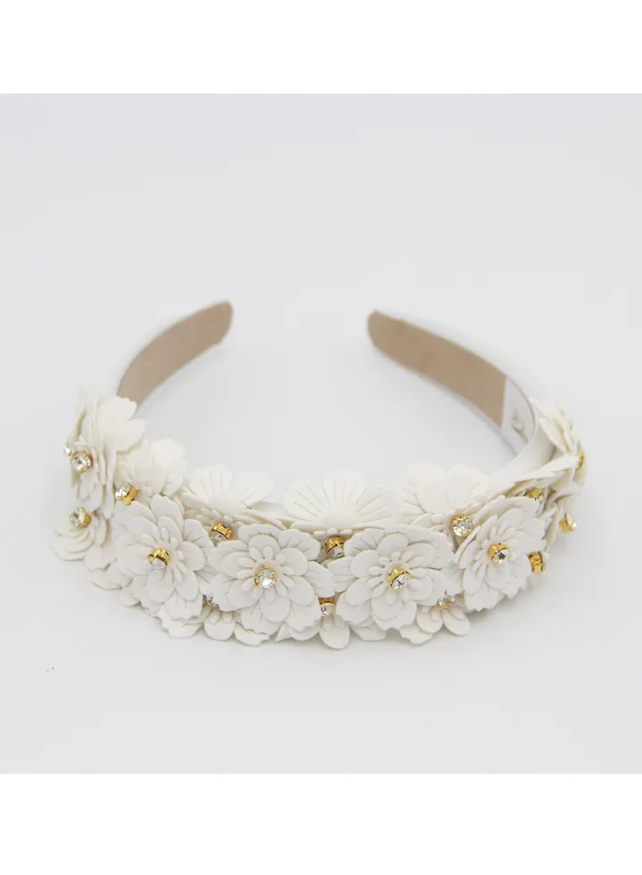 Headband Erica For Girls Grey Enbrodery