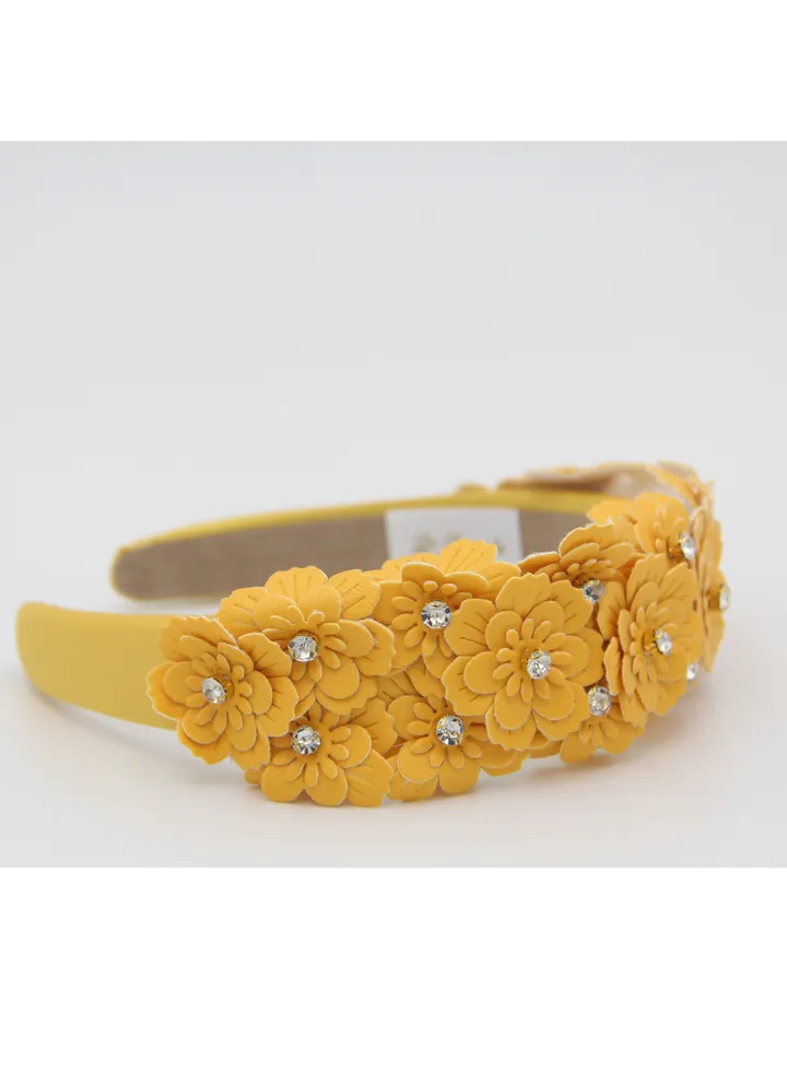 Headband Camomile For Women's and Girls Dark Yellow