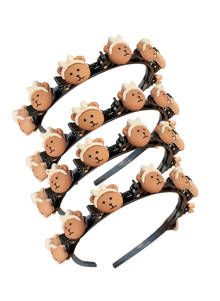 Head band for Women Head bands with Braided Hair Clips for Girls 4 Pack Hairstyle Hairpin, Hair Bands